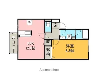 ドミール多摩境 H棟【2階】の間取り
