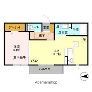 ライフマンションA・B A【1階】の間取り