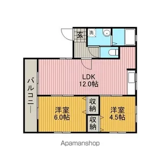 グランドゥールYAMA B棟【1階】の間取り
