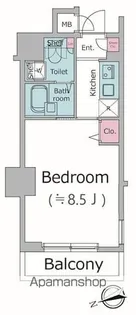 レジディア銀座東【5階】の間取り