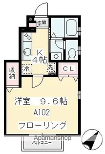 パーシモン ガーデン サエキ【1階】の間取り