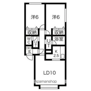 アルカサル七番館【105号室】の間取り