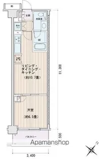 エスティメゾン豊洲レジデンスE【6階】の間取り