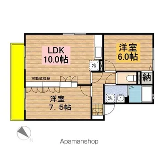 ファミーユ低見台【2階】の間取り