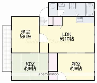 サンビレッジ竜之口B【1階】の間取り