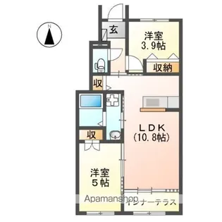 パルフェ寿【1階】の間取り