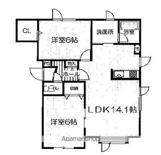 ヴェールメゾンC【1階】の間取り