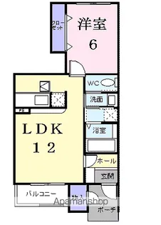 グラシュー・メゾンB【1階】の間取り
