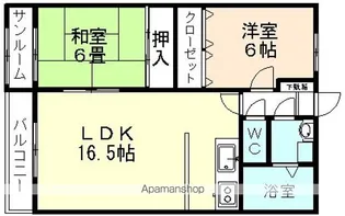 エクセル南【3階】の間取り