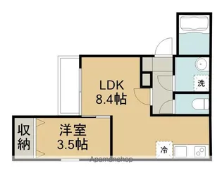 ジーメゾン名古屋楠【3階】の間取り