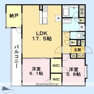 BRAST城西【3階】の間取り