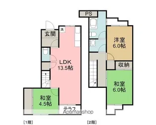 鈴が峰第2住宅16号棟【103号室】の間取り