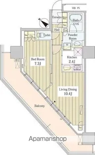 ユニゾンタワー【15階】の間取り