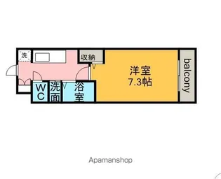 エステート茶屋が坂【3階】の間取り