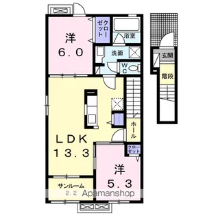 グラン アイリス Ⅰ【2階】の間取り