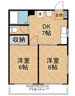 カサブランカ千川【201号室】の間取り