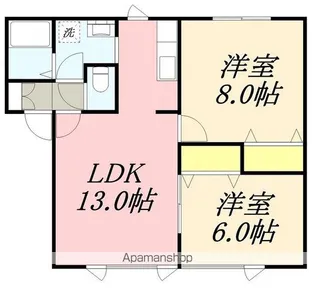 M&Mコート富岡(トミオカ)【201号室】の間取り