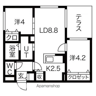 ブランシャール ELEGANCE【1階】の間取り