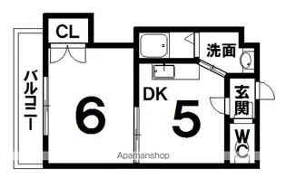 コーポメイフラワー【2-A号室】の間取り