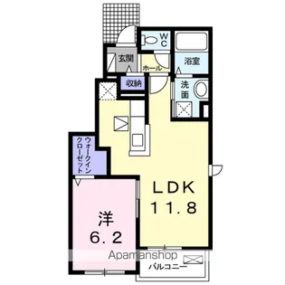 ロズリーフィールド Ⅲ【1階】の間取り