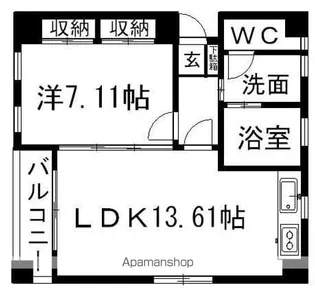 南町セゾンヴェール パートⅠ【603号室】の間取り