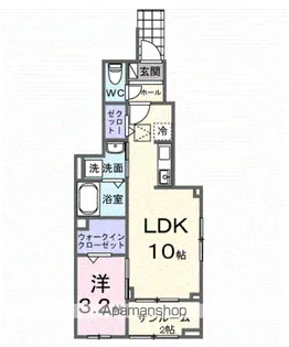 フォンテーヌ春日【1階】の間取り