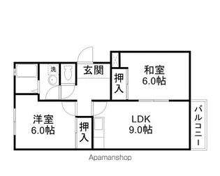 東英ハイツ壱番館【2C号室】の間取り
