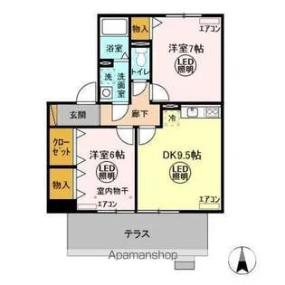ROYAL GARDEN CASAHARA【1階】の間取り