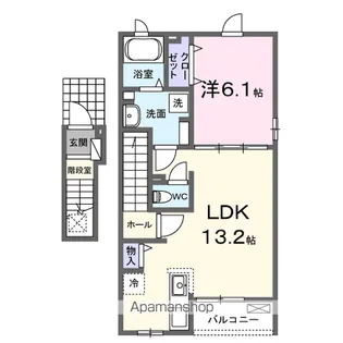 ヴォラーレ・フェリブレッサ Ⅰ【2階】の間取り