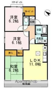セジュール・パルク【南区 柏原】 B棟【1階】の間取り