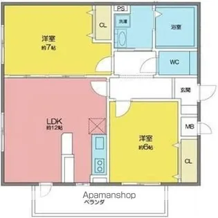 エクセレント星ヶ丘【2階】の間取り