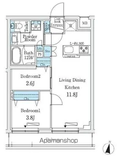 東京都中野区本町5丁目【マンション】の間取り