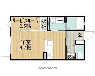 レトア高島E棟【105号室】の間取り
