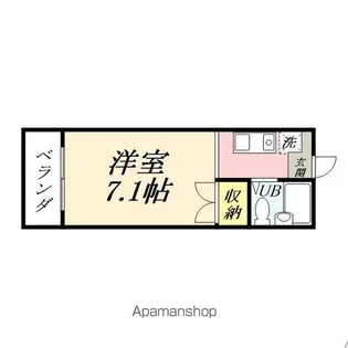 メゾンサンシャイン【4階】の間取り