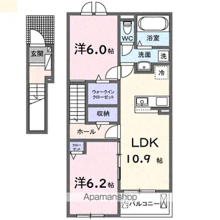 グランシエルⅡ【2階】の間取り