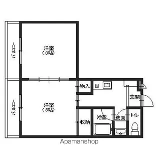 ウエストハイツ【203号室】の間取り