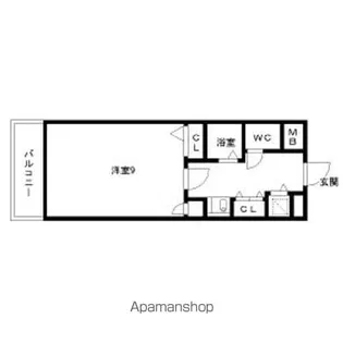 アネックスカサハラ天神南【8階】の間取り