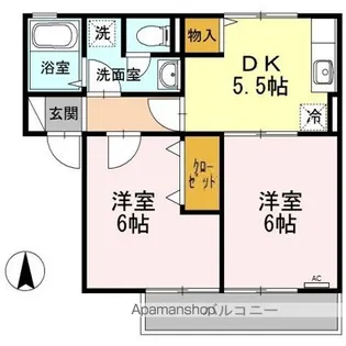 SEJOUR KIKKAWA【1階】の間取り