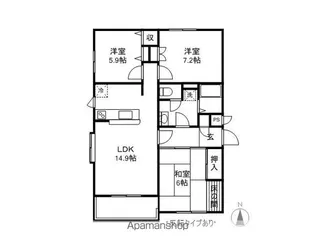 カサフィーナAⅠ【1階】の間取り