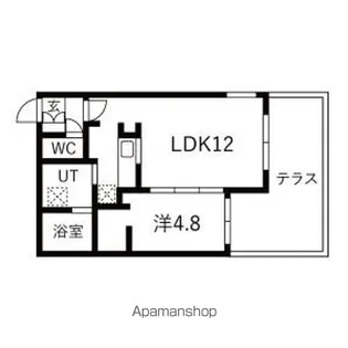 URBAN FLATS千歳(アーバンフラッツチトセ)【1階】の間取り