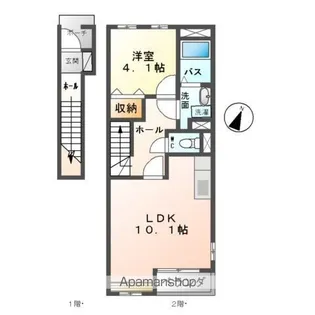 PRENDRE(プランドール)【2階】の間取り
