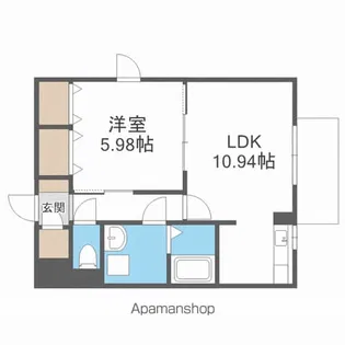 スカイハイツII学園前【1階】の間取り