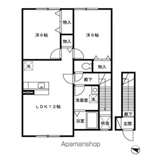 リバーヴィレッジ【2階】の間取り