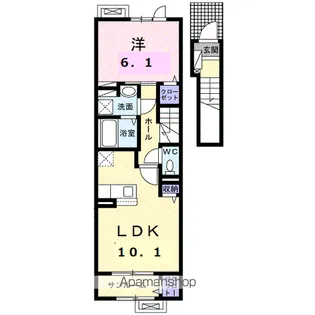 ヴィセオΑ【2階】の間取り