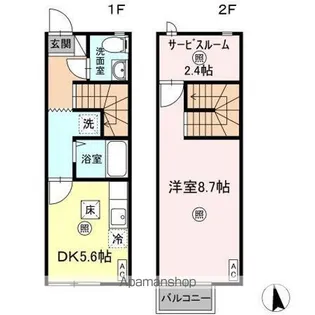 グレースタウンⅡ A棟【1階】の間取り