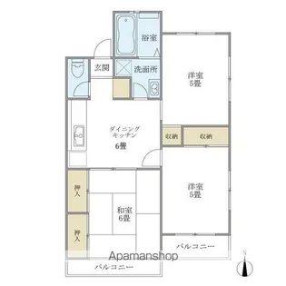 ドミール久我山【103号室】の間取り