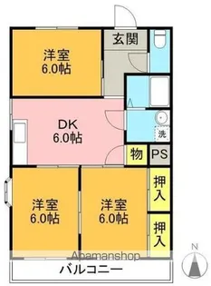 第2磯部コーポ【205号室】の間取り