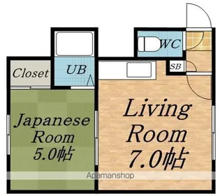 第一コーポ竹【3階】の間取り