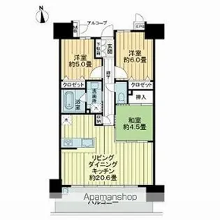 サーパス御宝町【803号室】の間取り