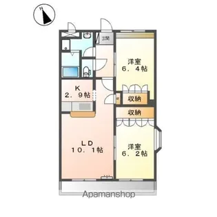アメニティーB【3階】の間取り